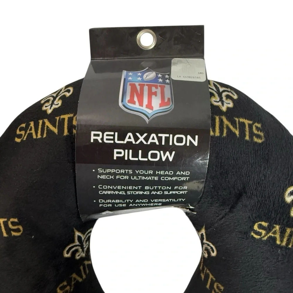 NFL Saints Black and Gold Relaxation Pillow